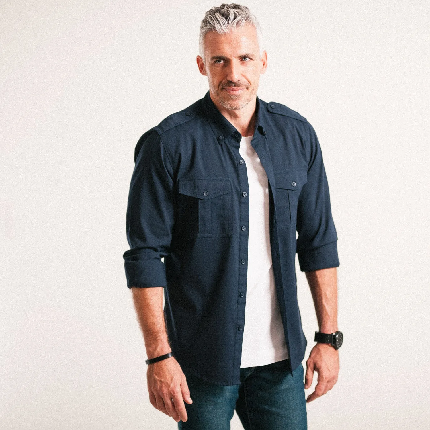 Wright Utility Shirt – Dark Navy Easy Cloth