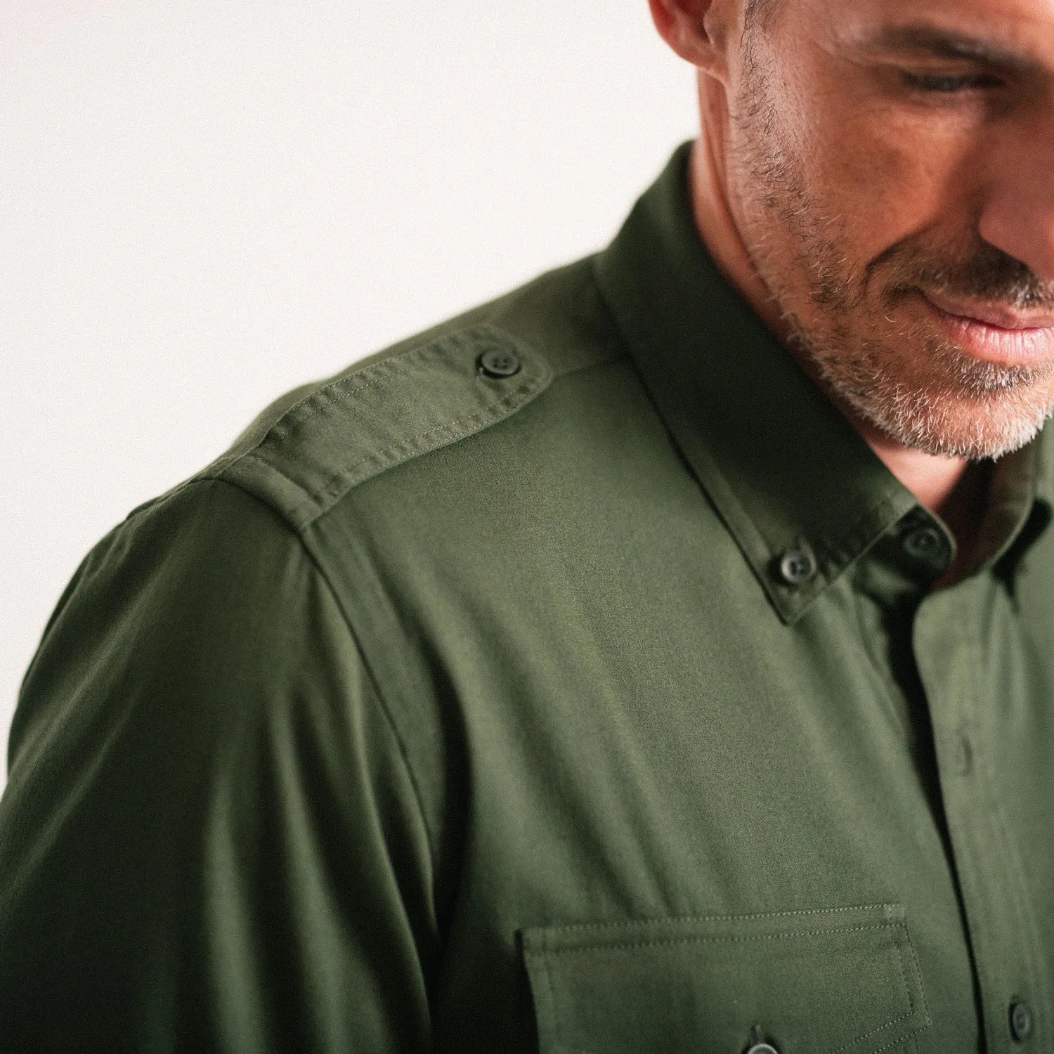 Wright Utility Shirt – Forest Green Easy Cloth