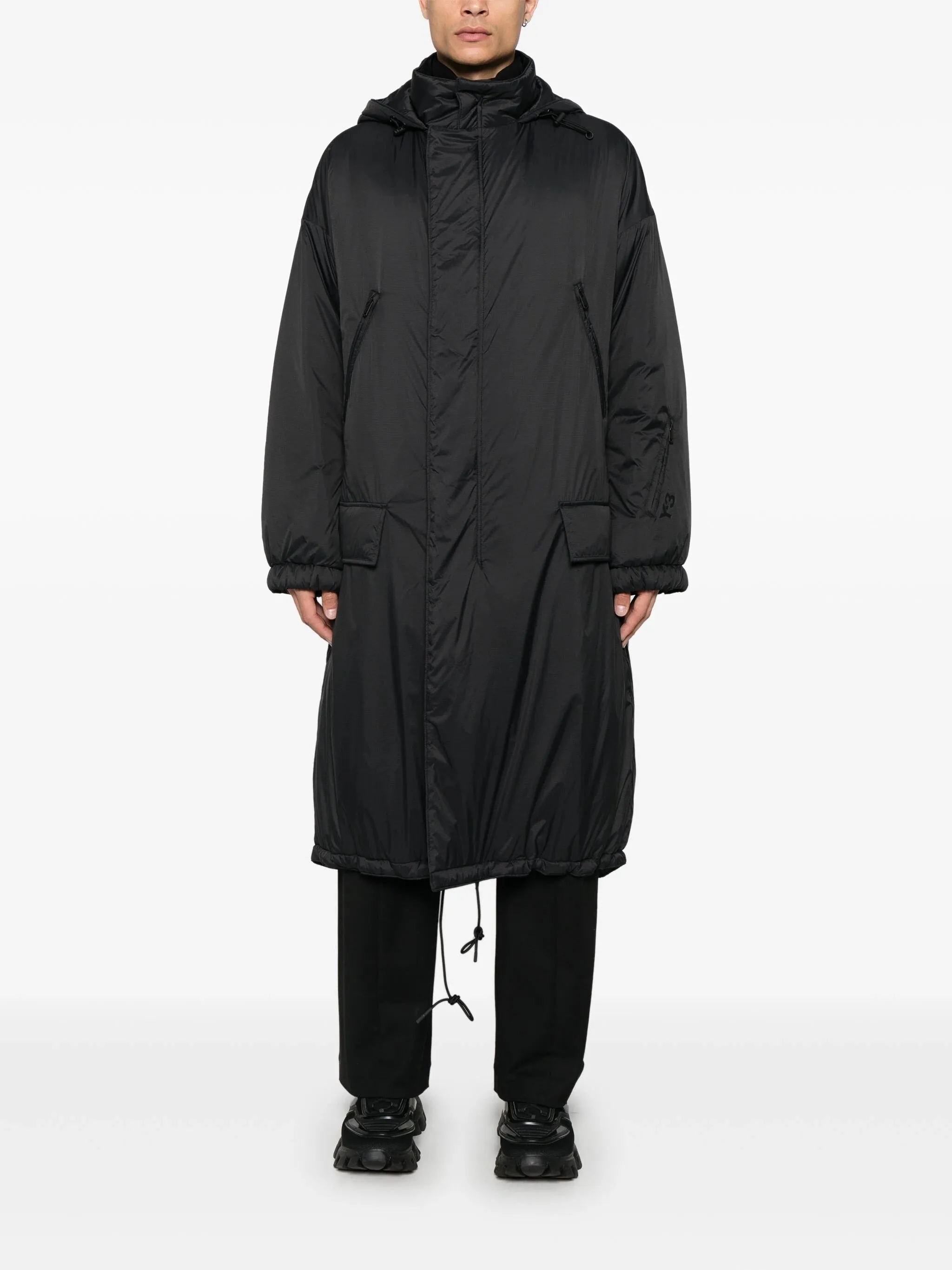 Y-3 Padded Hooded Parka - Black